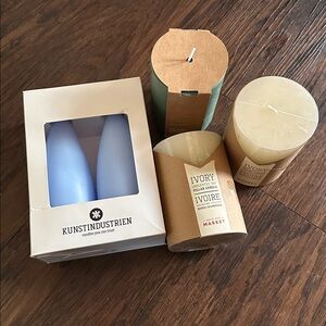 Set of 5 West Elm and Anthropologie Candles, new